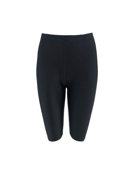 GAYA glossy tight shorts - Black - Black Colour