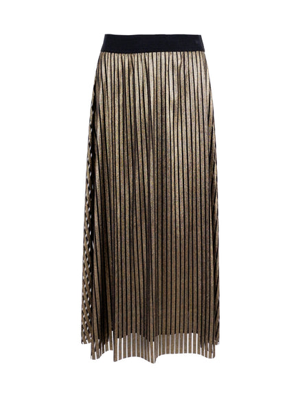 BCDIDI pinstripe skirt - Bronze - Black Colour