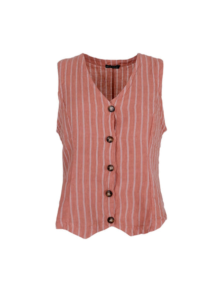 BCMELINA vest - Rose Stripe - Black Colour