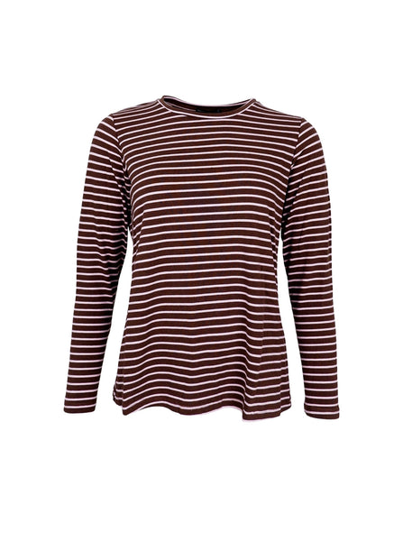 BCSAILOR regular l/s striped t-shirt - Coffee - Black Colour
