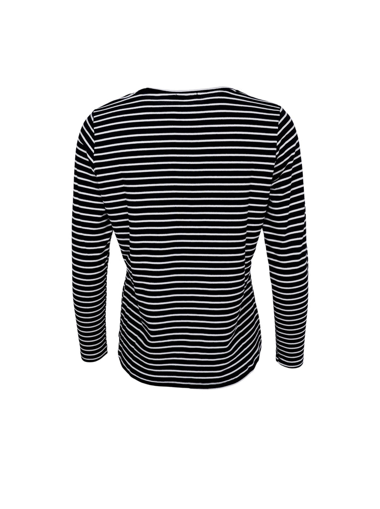 BCSAILOR regular l/s striped t-shirt - Deep Black - Black Colour