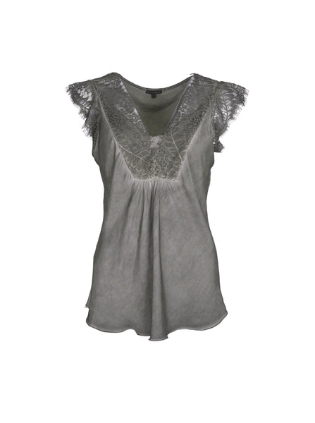 BCBILLY lace top - Grey - Black Colour