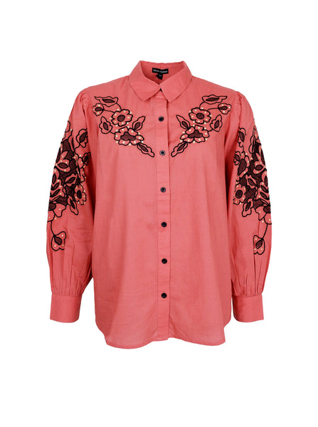 BCDOLLY shirt blouse - Marsala Rose - Black Colour