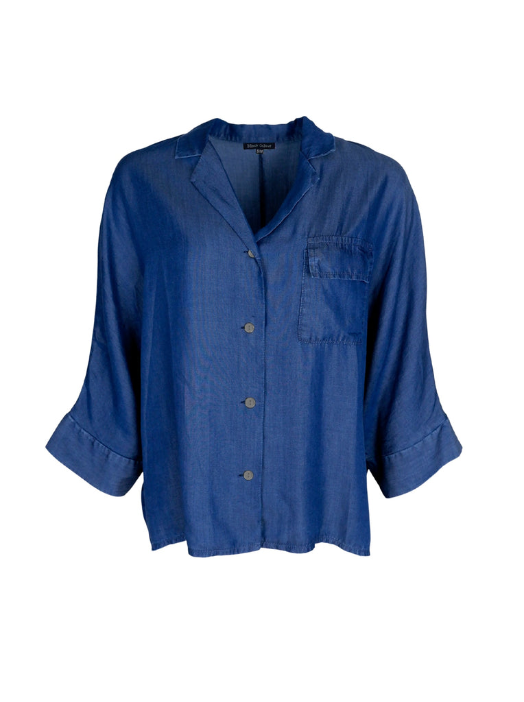 barmhjertighed Onset salgsplan BCOBI tencel shirt - Blue | Black Colour