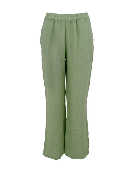 BCMELINA wide linen pant - Sage Green - Black Colour