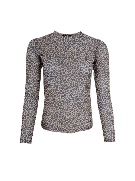 BCFLORENCE mesh blouse - Leopard - Black Colour