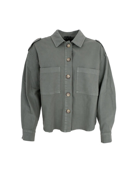 BCNEEL shirt jacket - Lt. Army - Black Colour