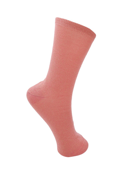 BCLurex sock - Coral - Black Colour