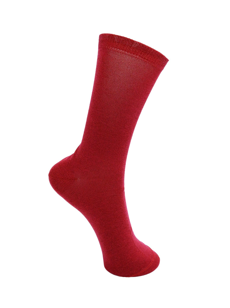 BCLurex sock - Dark Red - Black Colour