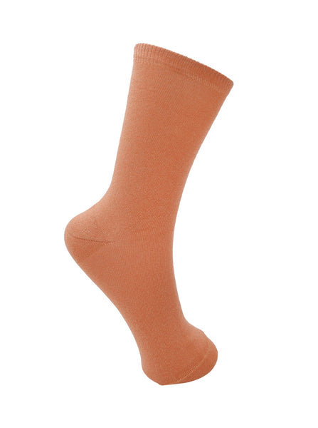 BCLurex sock - Orange - Black Colour