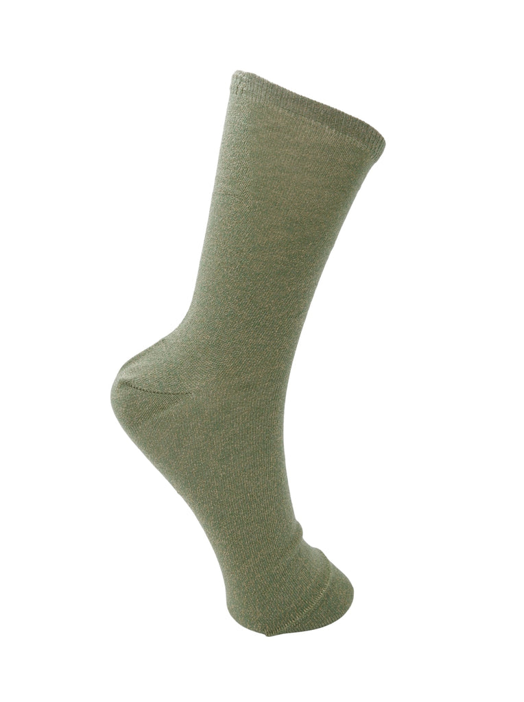 BCLurex sock - Piquant Green - Black Colour