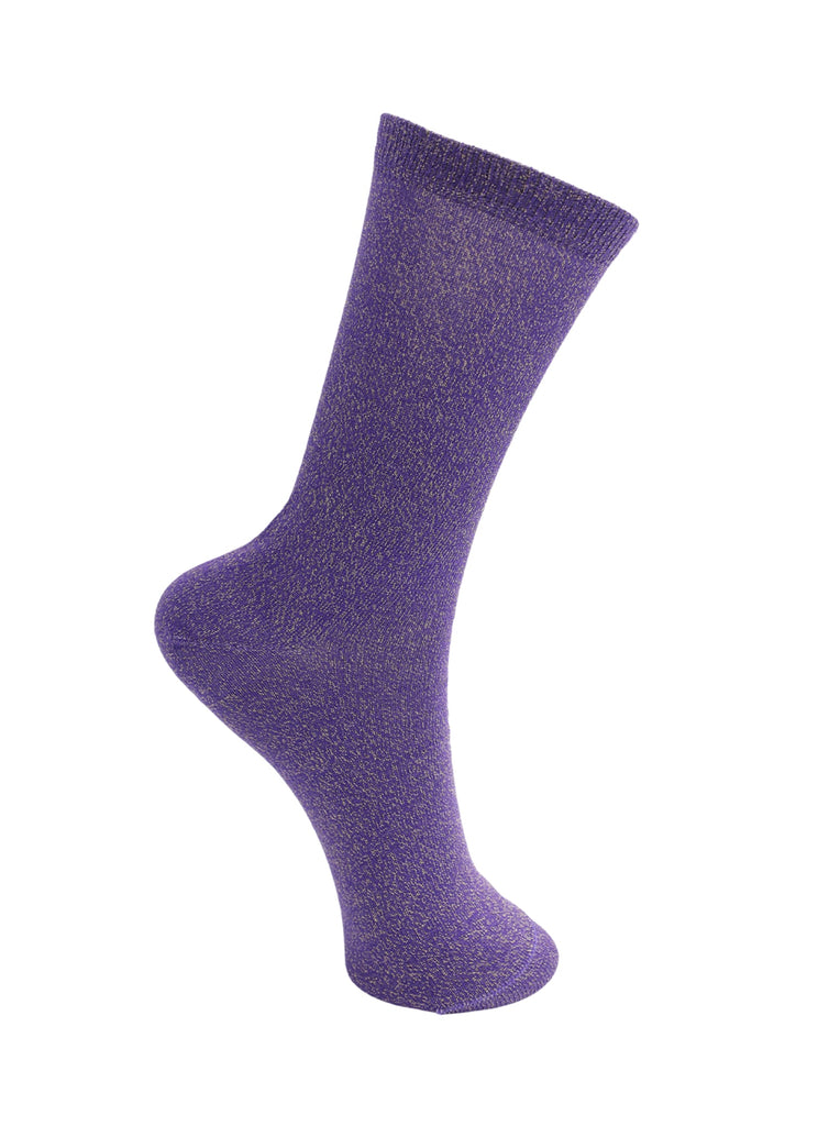 BCLurex sock - Purple Rain - Black Colour