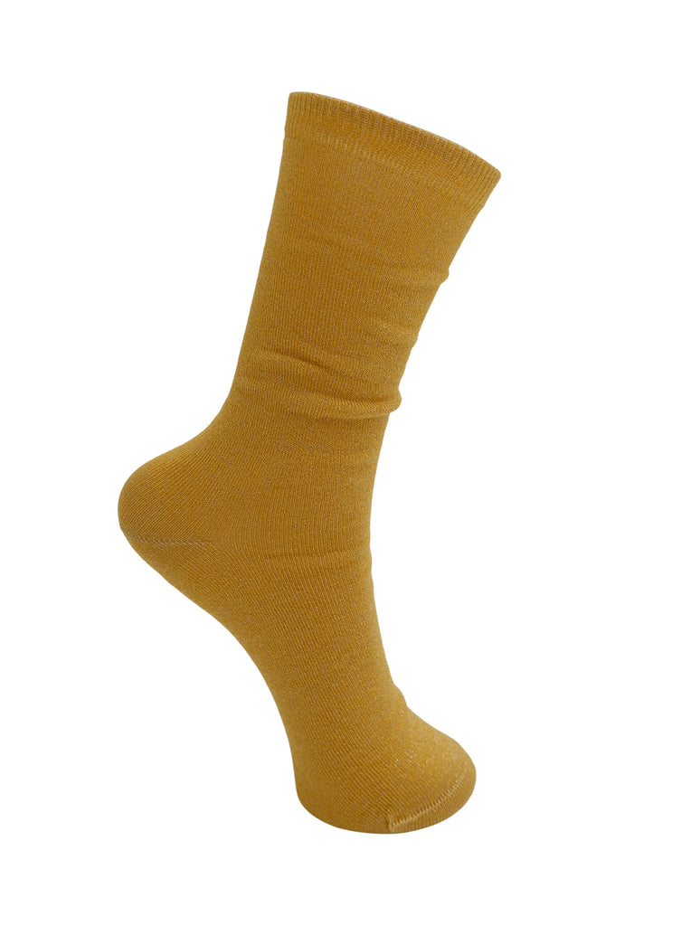 BCLurex sock - Yellow Gold - Black Colour