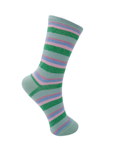 BCBRANDI striped sock - Mint - Black Colour