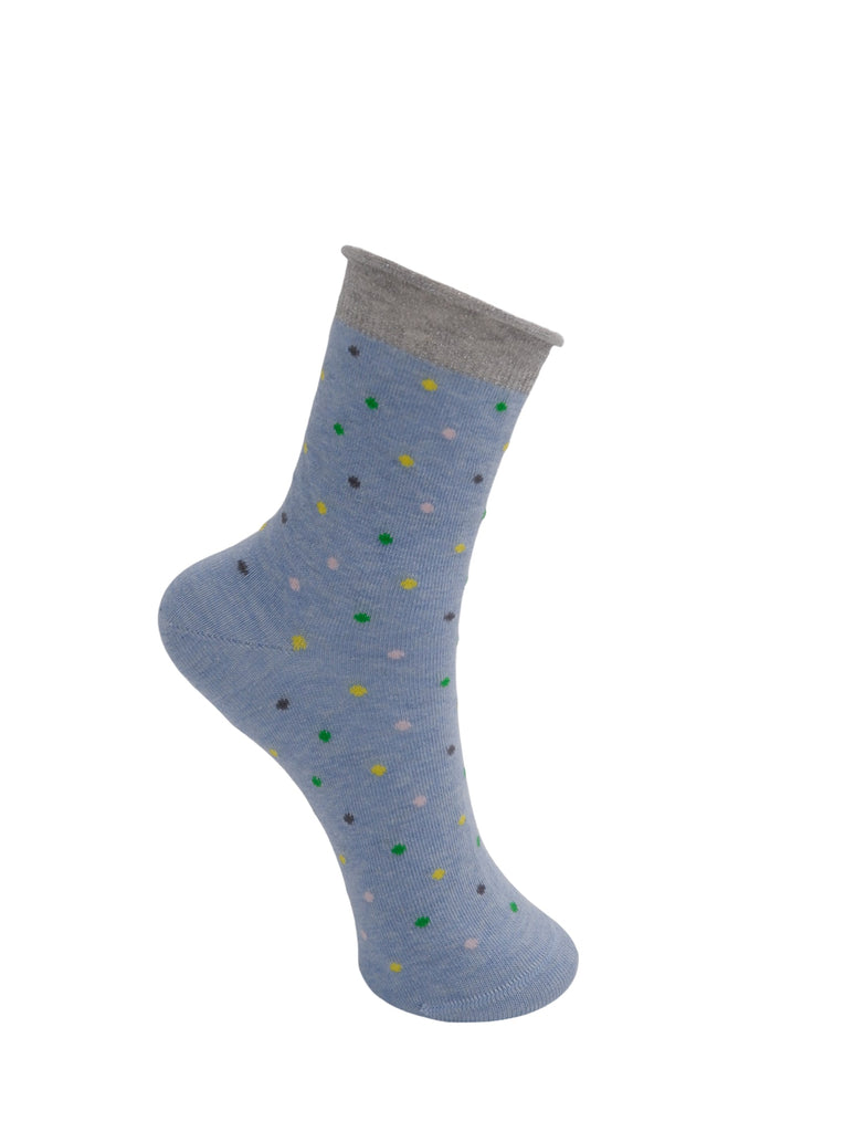 BCJO dotted sock - Multi Blue - Black Colour