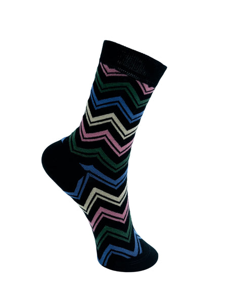 BCZIGGY sock - Black Multi - Black Colour