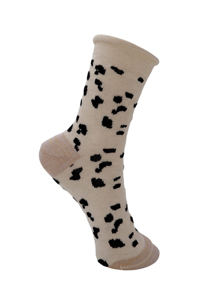 BCDALMATIAN sock - Off White - Black Colour