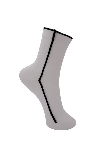 BCGRANT sock - White - Black Colour
