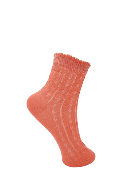 BCKISSA sock - Light Coral - Black Colour