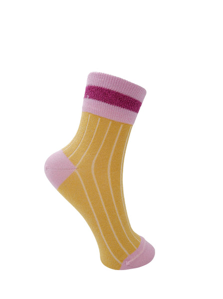 BCTIKLA sock - Yellow - Black Colour