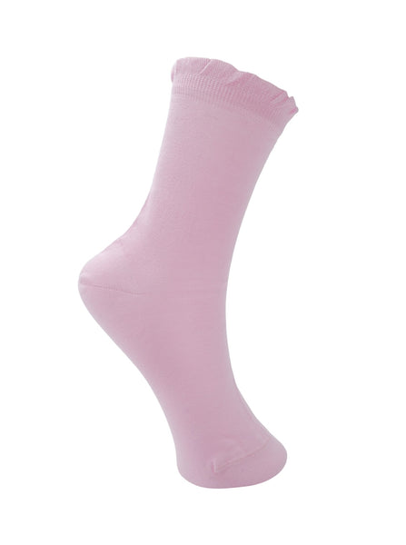 BCARIEL solid sock - Flamingo - Black Colour