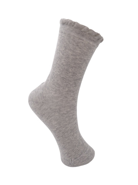 BCARIEL solid sock - Grey Melange - Black Colour
