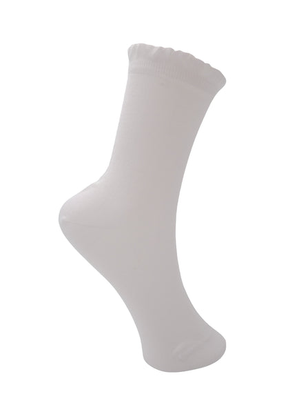 BCARIEL solid sock - White - Black Colour
