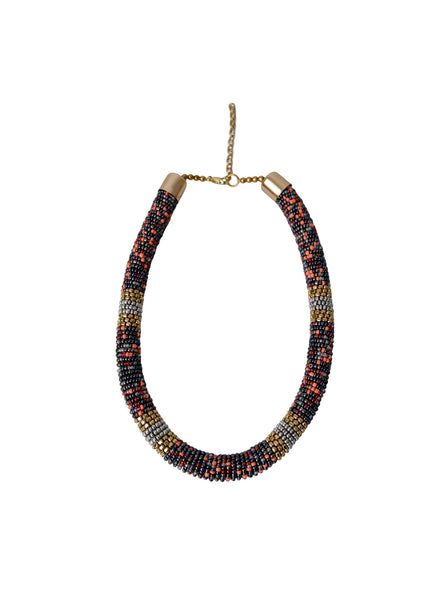 BCAMARA chooker necklace - Blue Coral - Black Colour