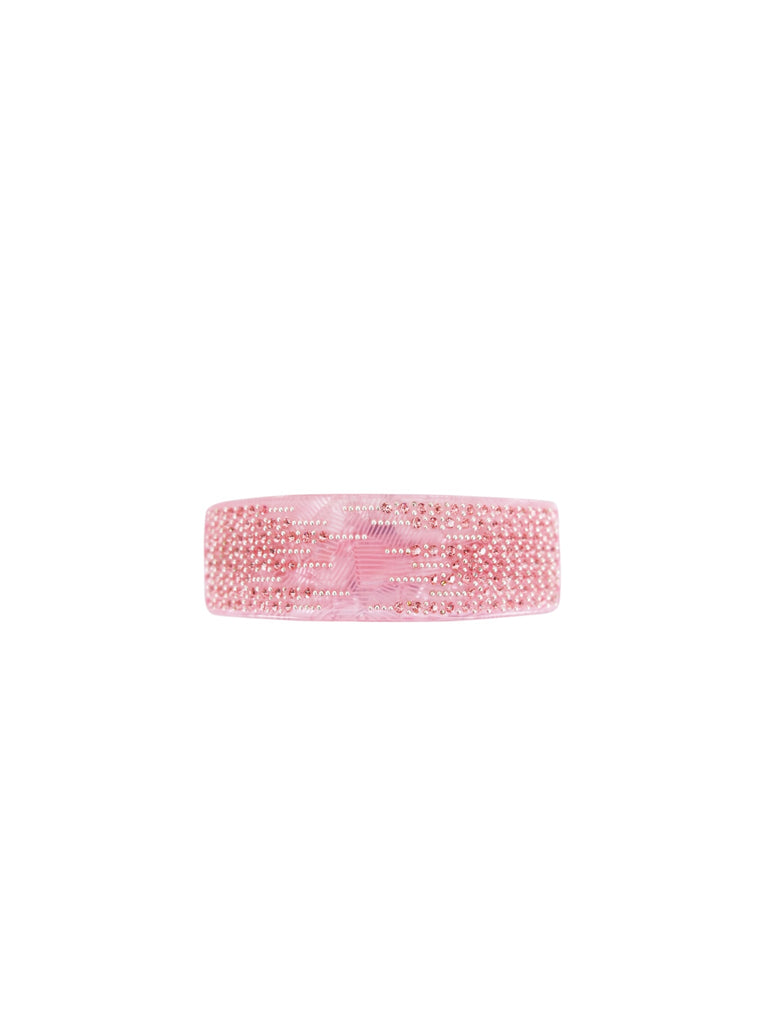 BCMINERVA rhinestone barette hair clip - Lt. Pink - Black Colour