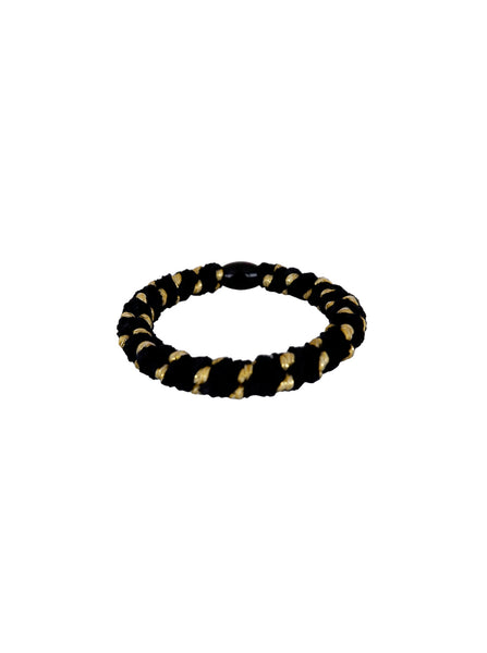 BCNANNY velour elastic - Black/ Gold - Black Colour