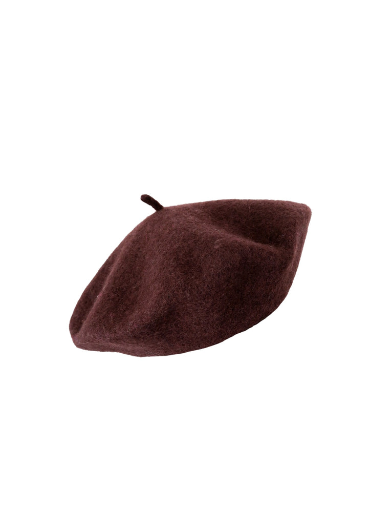 BCALVA barret hat - Coffee - Black Colour