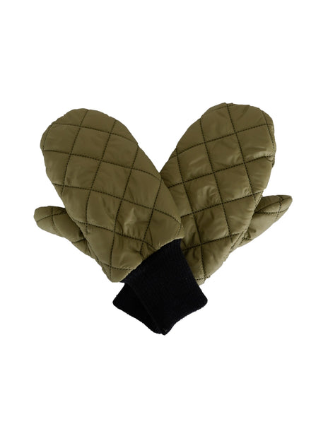 BCTOMMY quilt mittens - Army - Black Colour