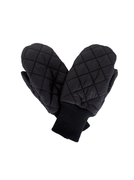 BCTOMMY quilt mittens - Black - Black Colour