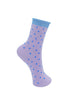 BCJO dotted sock - Violet - Black Colour