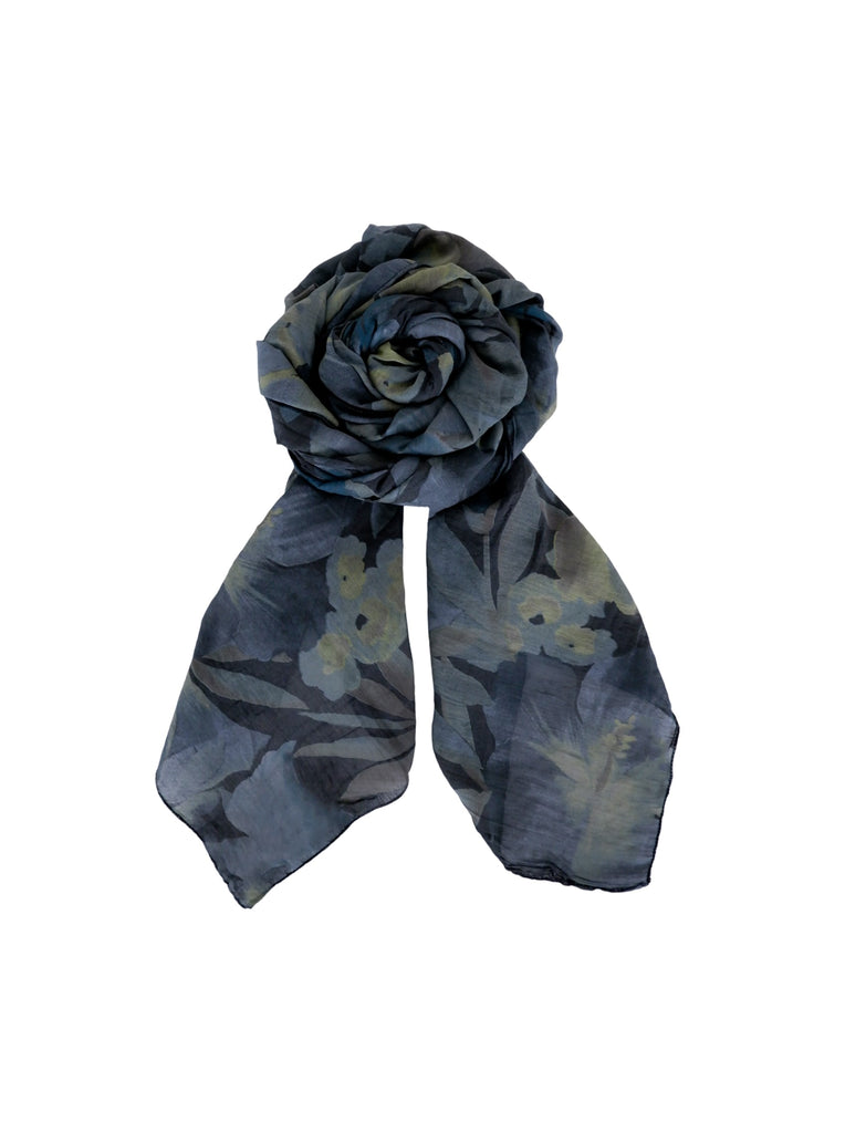 BCIRIS flower scarf - Dark Grey - Black Colour