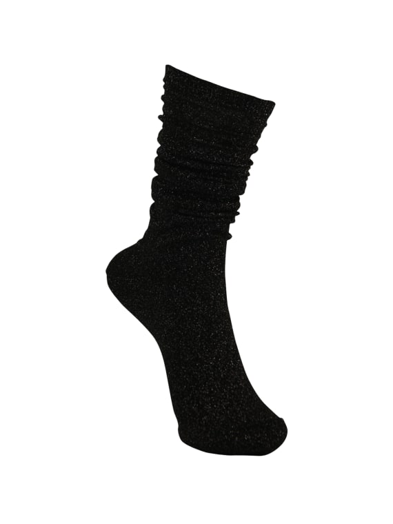 BCKnee lurex sock - Navy - Black Colour