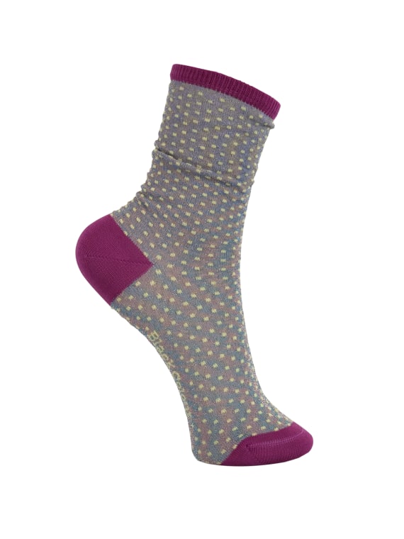 BCDIDI lurex sock - Lavender - Black Colour